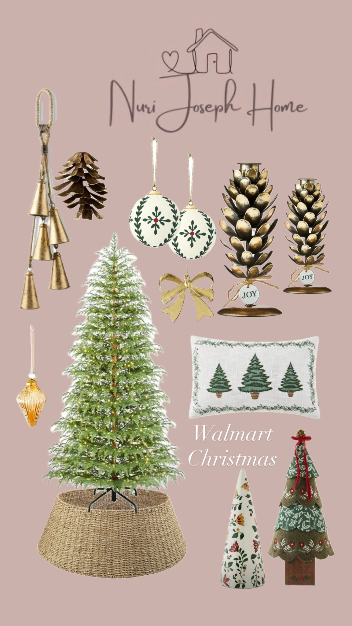 Vintage, neutral cottage style
Christmas Decor from Walmart 

#LTKHome #LTKSeasonal #LTKFindsUnder50
