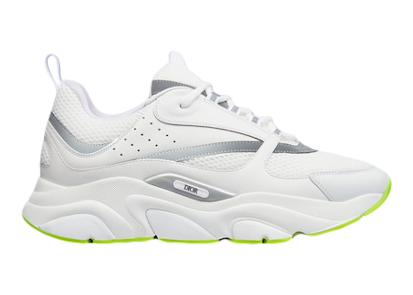 Men's Dior B22 Sneakers in White/Silver/Fluo Green | StockX