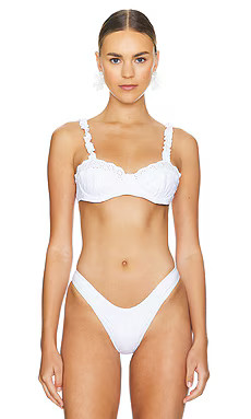 Frankies Bikinis Chapel Eyelet Top in Angel from Revolve.com | Revolve Clothing (Global)