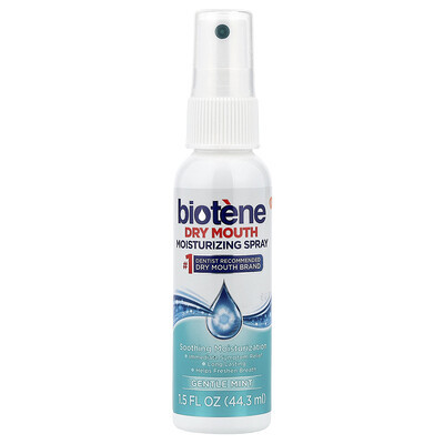 Biotene Dental Products, Dry Mouth Moisturizing Spray, Gentle Mint, 1.5 fl oz (44.3 ml) | iHerb