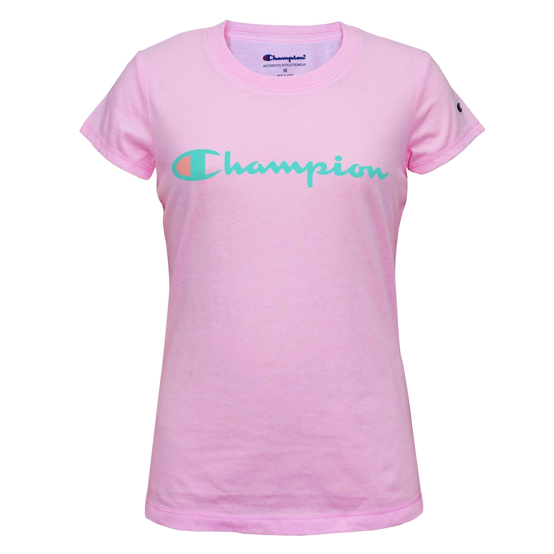Champion Girls Classic Logo Graphic Active Graphic T-Shirt, Sizes 7-16 | Walmart (US)