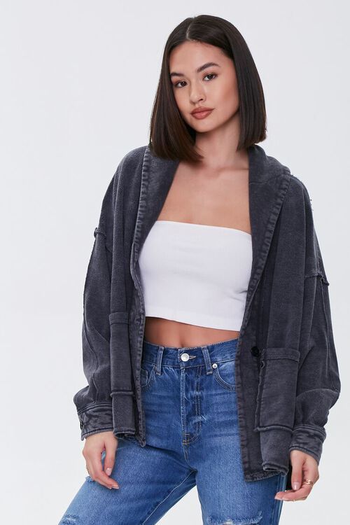 French Terry High-Low Jacket | Forever 21 (US)
