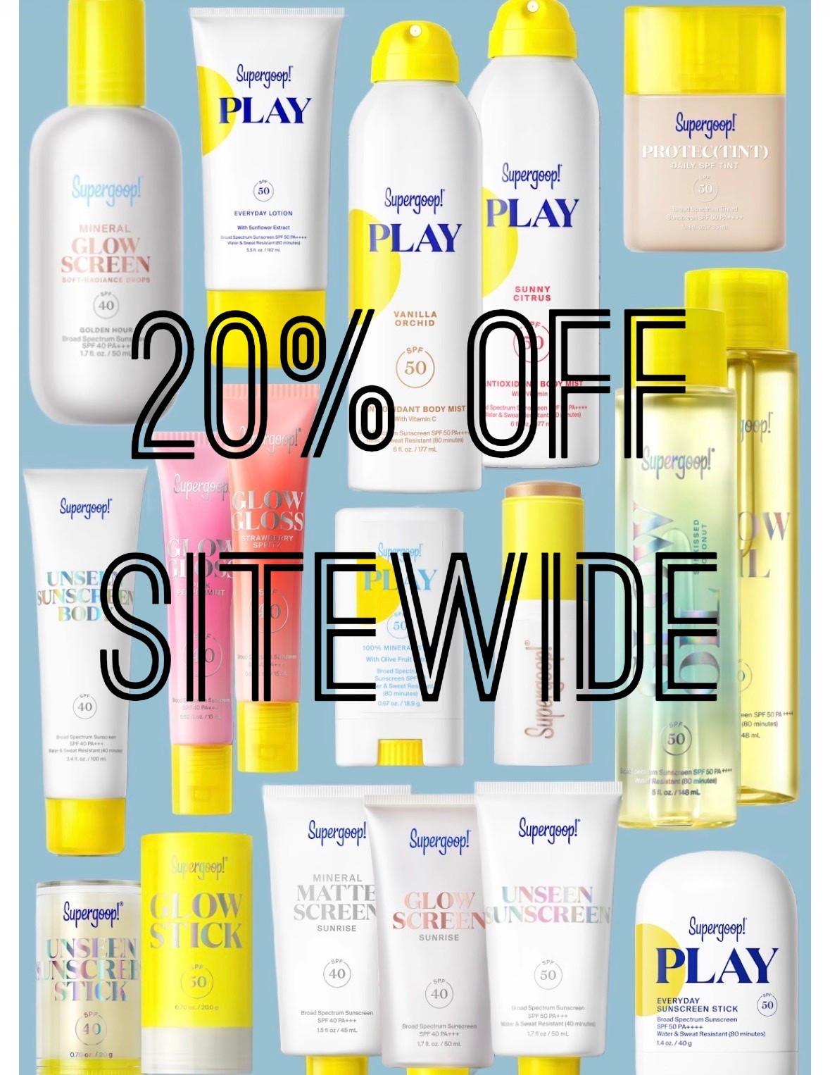 Supergoop sale
Sunscreen sale 
Supergoop 
Clean skincare

#LTKSaleAlert #LTKKids #LTKBeauty