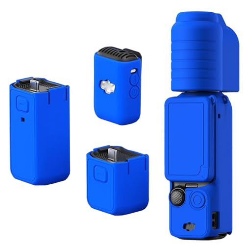 Buziba Silicone Protective Case Cover for DJI Osmo Pocket 3 Silicone Sleeve Protective Cover Handheld Gimbal Action Camera Accessories(Blue) | Amazon (US)