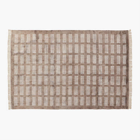Alize Handloomed Viscose Light Brown Area Rug | CB2 | CB2