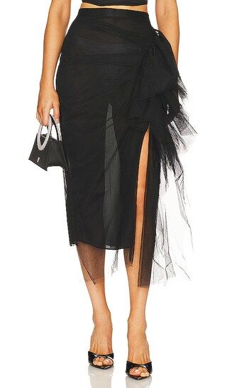 Mirella Midi Skirt in Black | Revolve Clothing (Global)