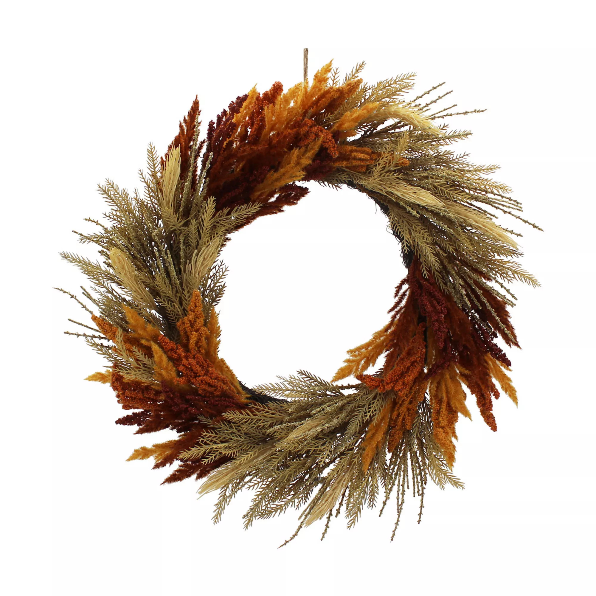 Everyday Decor Tri Color Artificial Grasses Wreath | Kohl's