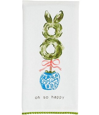 Mud Pie Oh So Happy Topiary Pom Tea Towel Set | Dillard's | Dillard's