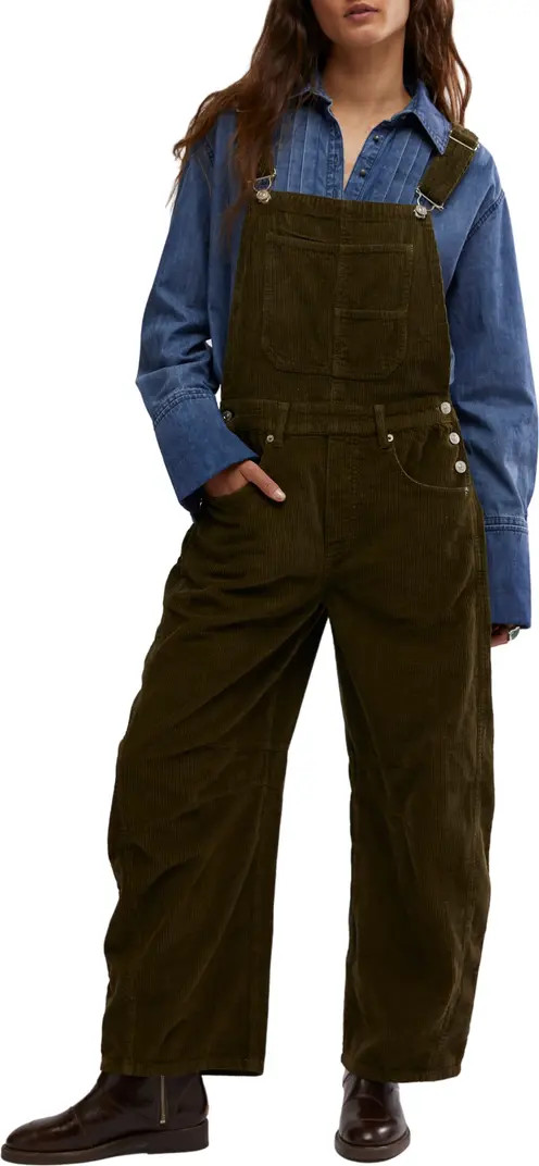 Good Luck Barrel Leg Corduroy Overalls | Nordstrom Rack