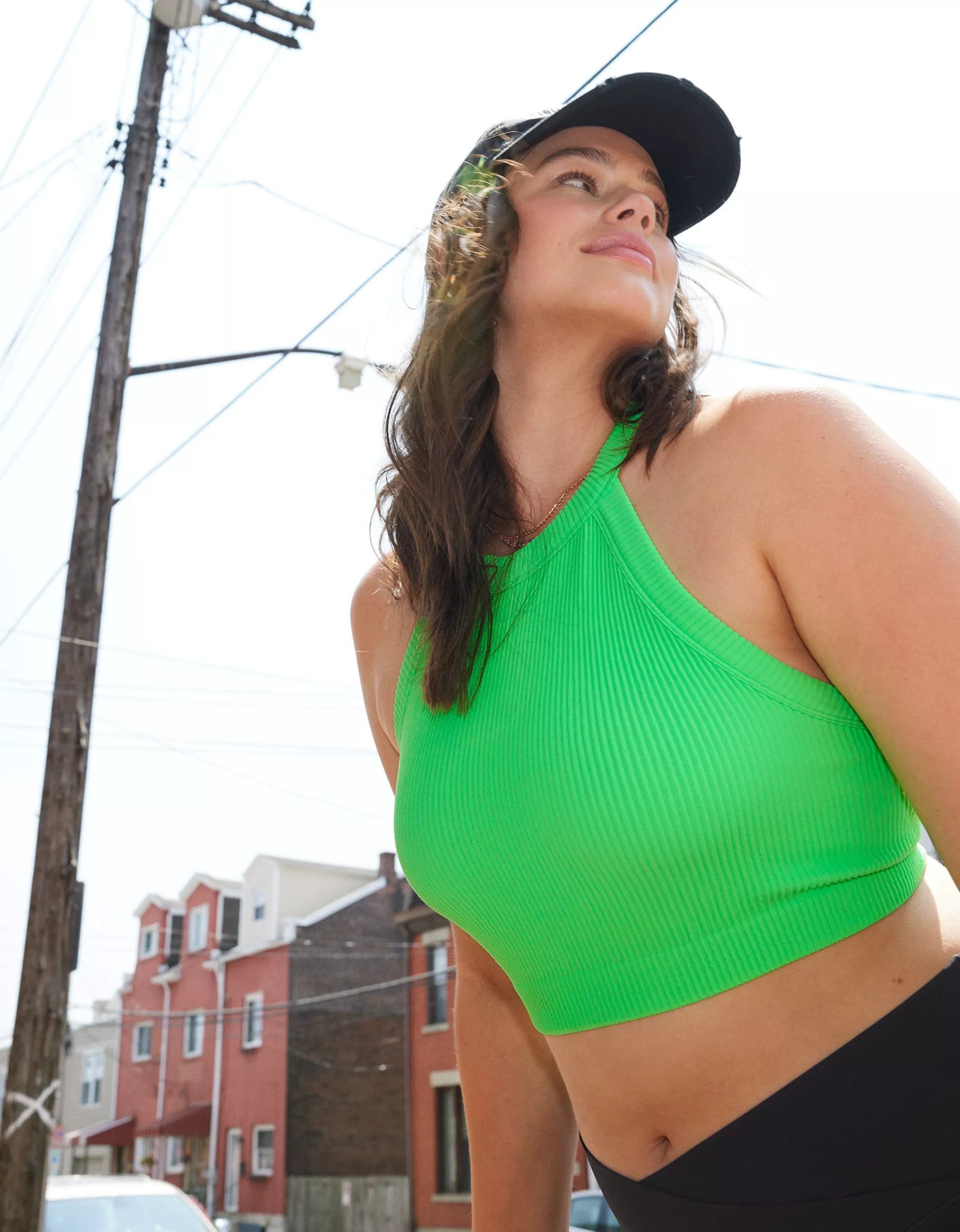 Aerie Seamless High Neck Bra Top | American Eagle Outfitters (US & CA)