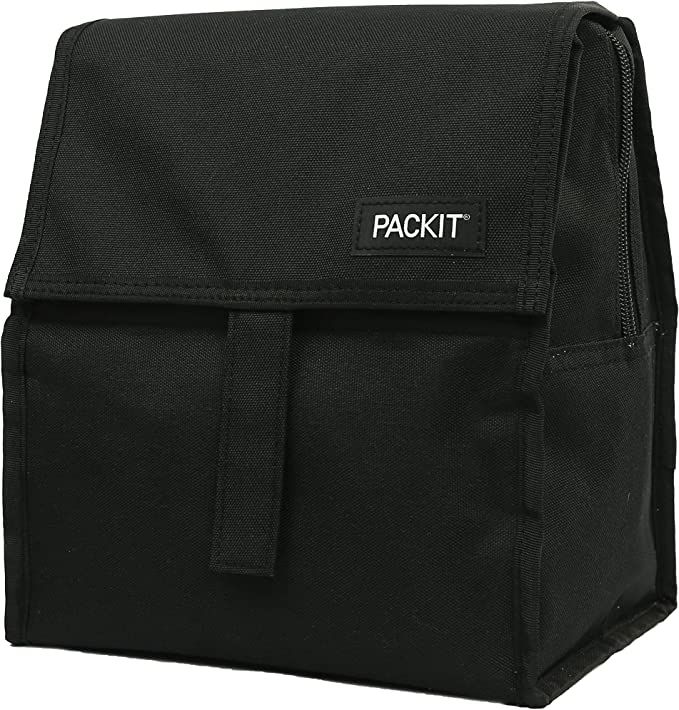 PackIt Freezable Lunch Bag with Zip Closure, Black | Amazon (US)