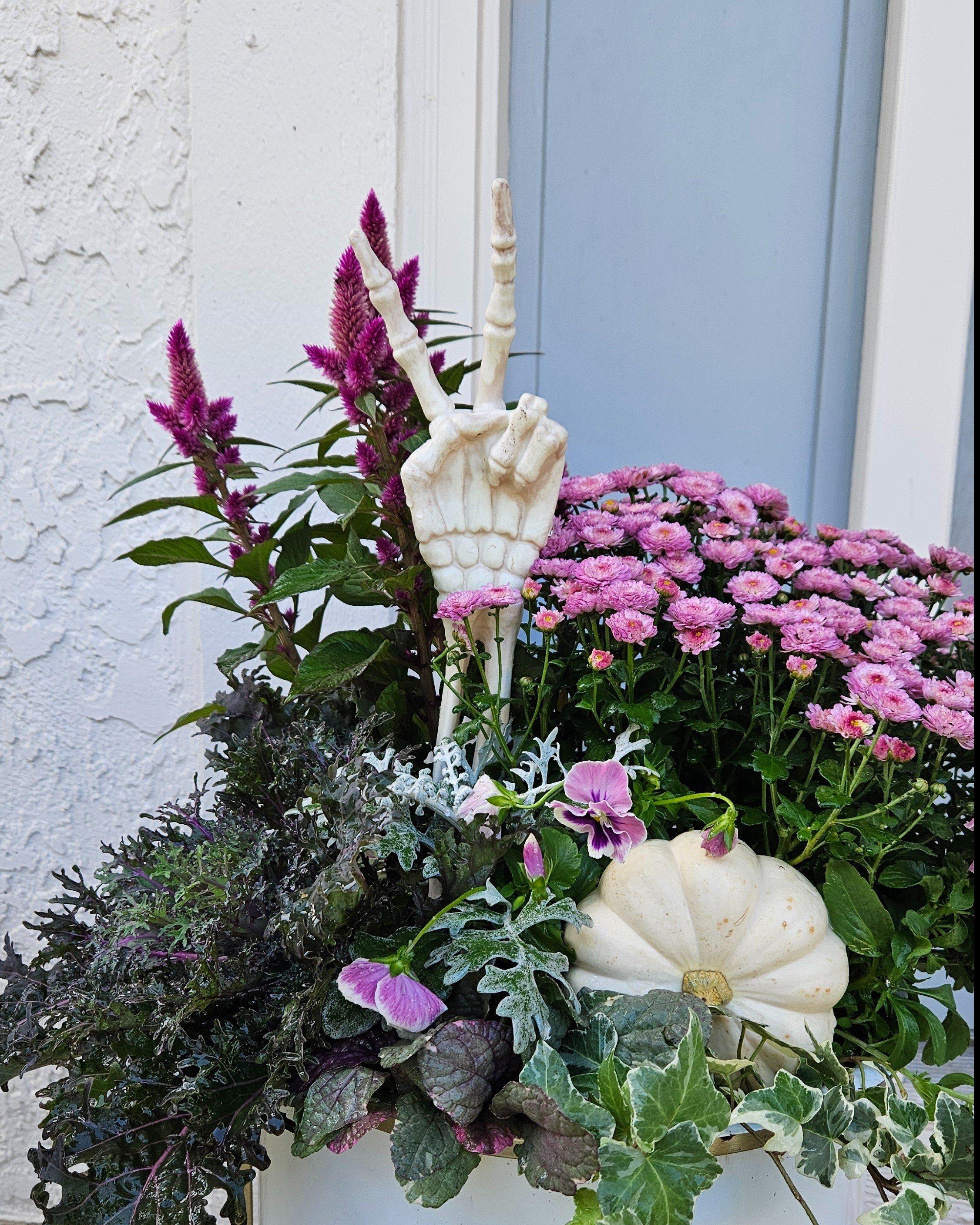 Peace sign skeleton hand, glow in the dark skeleton decor, outdoor skeleton decoration, outdoor halloween decor

#LTKHalloween #LTKSeasonal