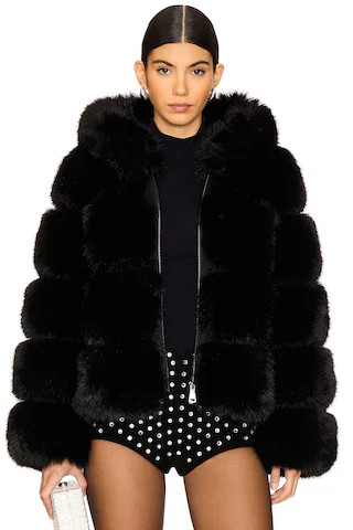 Adrienne Landau The Landau Hoodie in Jet Black from Revolve.com | Revolve Clothing (Global)