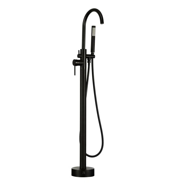 Double Handle Floor Mounted Freestanding Tub Filler | Wayfair North America