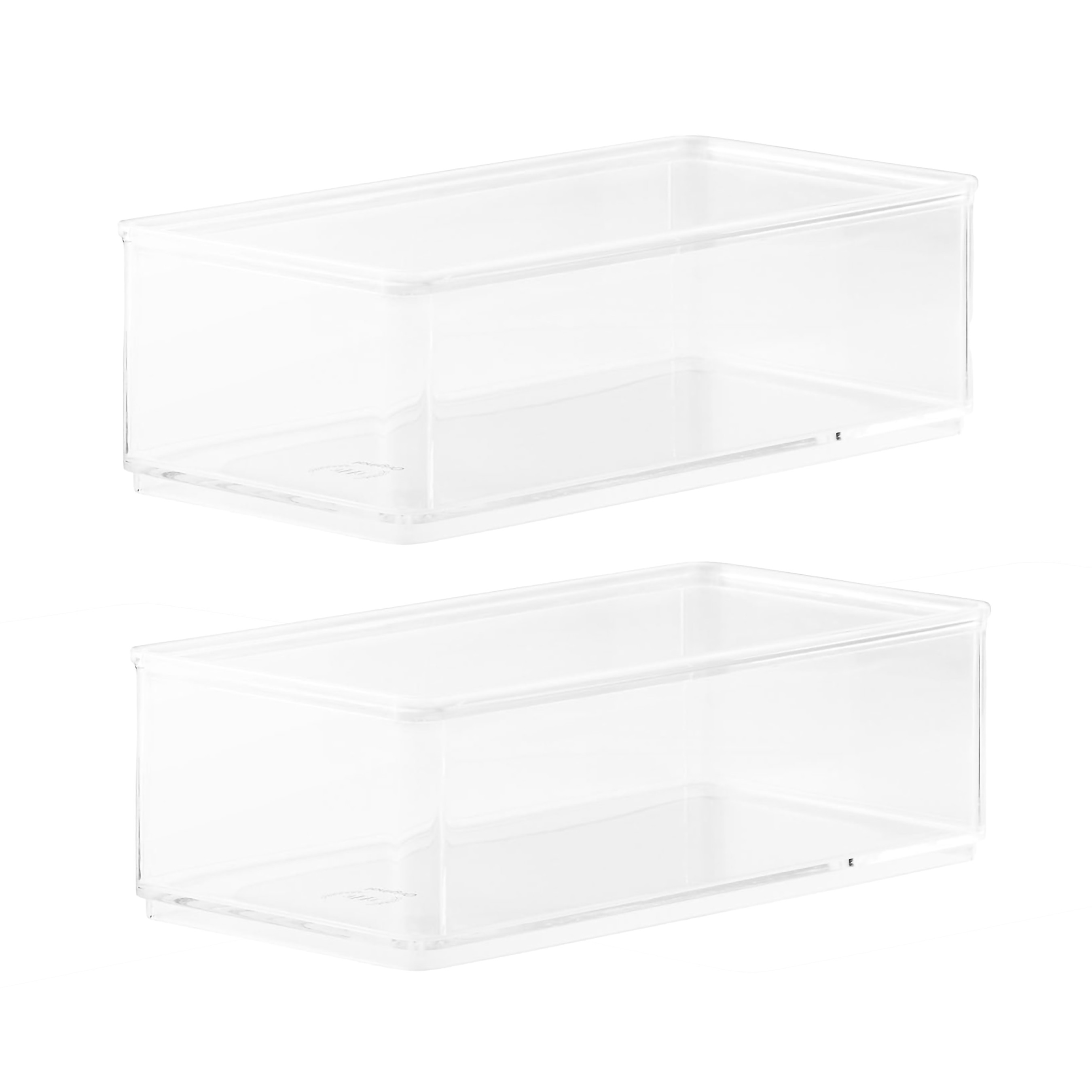 The Home Edit Clear Stackable Condiments Bathroom Storage Bin, 2 Count | Walmart (US)