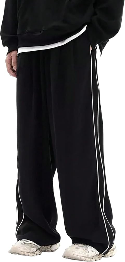 ZAFUL Men's Parachute Sweatpants Y2k Baggy Track Pants Drawstring Wide Leg Casual Trousers Street... | Amazon (US)