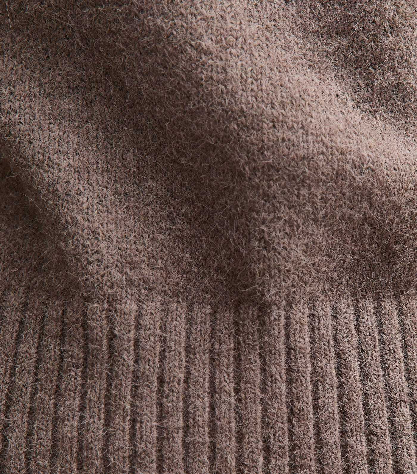 Dark Mink Puff Sleeve Crew Neck Jumper | New Look | New Look (UK)