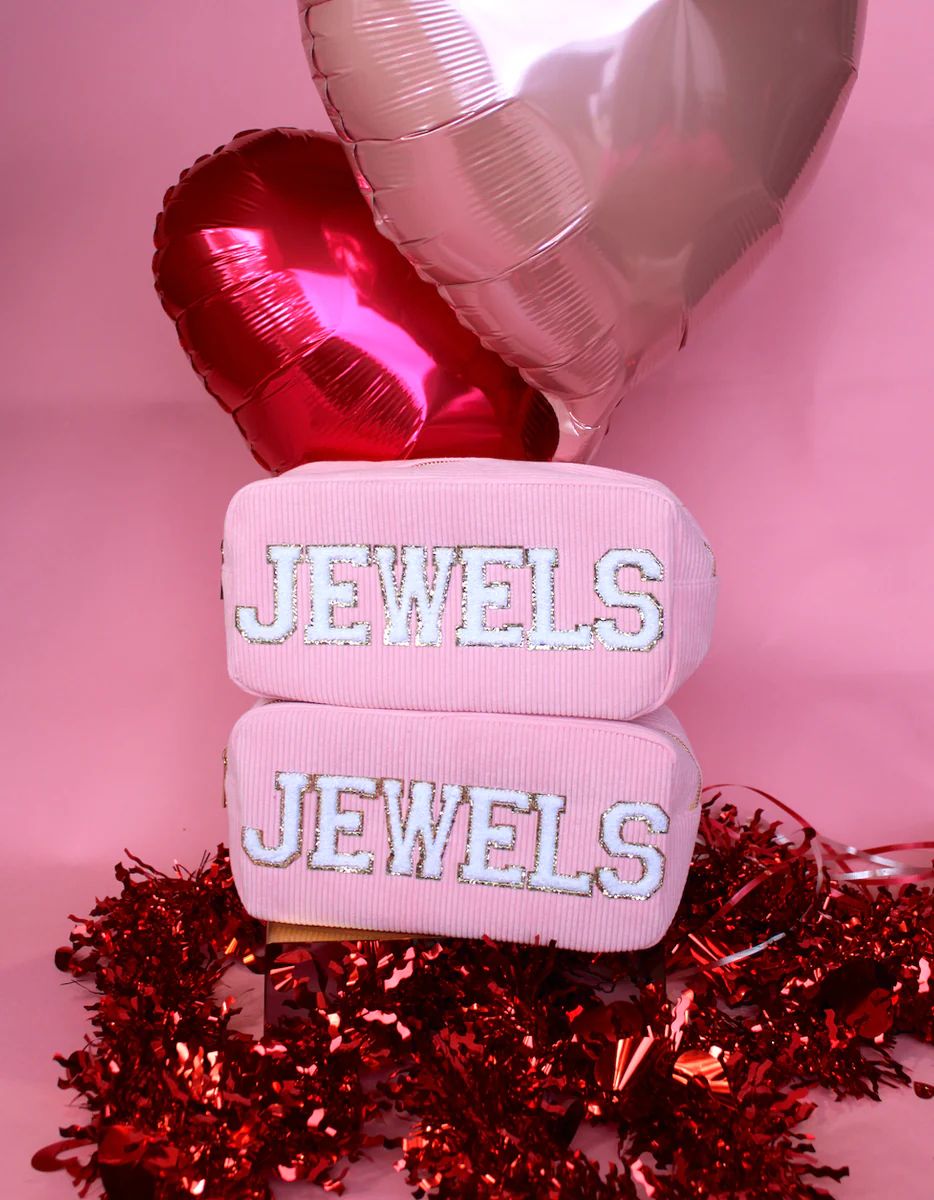 Jewels Large Bag - Pink Corduroy | KenzKustomz