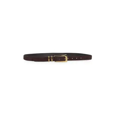 Madewell Elongated Buckle Suede Belt in Coffee Bean at Nordstrom, Size Medium | Nordstrom