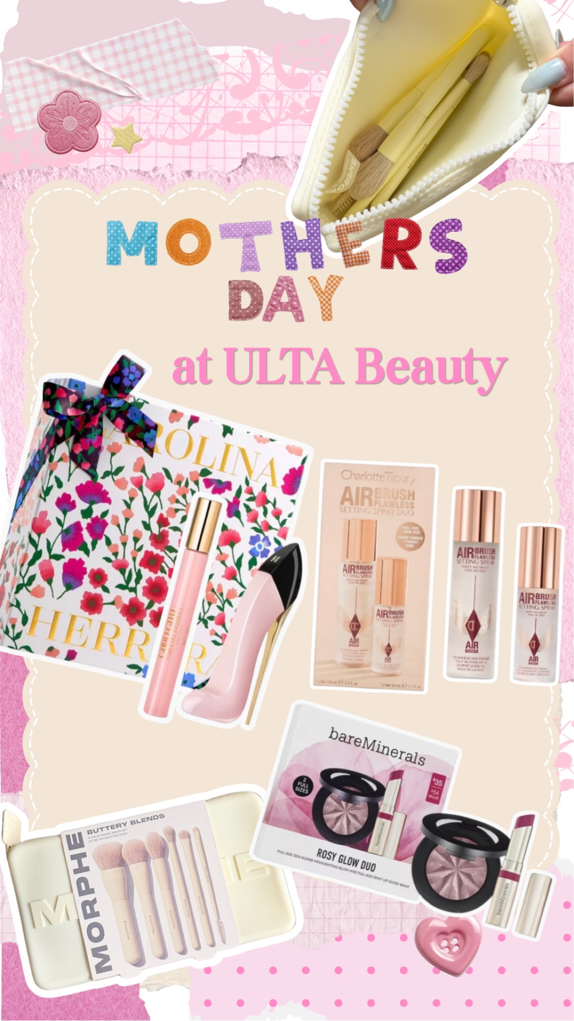 Ulta Beauty is your destination for the best assortment of Mother’s Day Beauty Gift Sets!
From beautiful butter yellow Morphe Buttery Blends 6-Piece Travel Brush Set to luxurious Fragrance Sets Carolina Herrera! Ulta Beauty has it all!
#ad @utlabeauty #ultabeauty #ulta