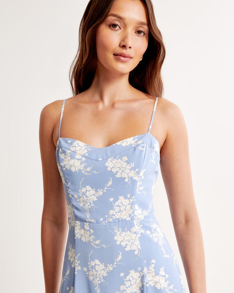 The A&F Camille Midi Dress | Abercrombie & Fitch (US)