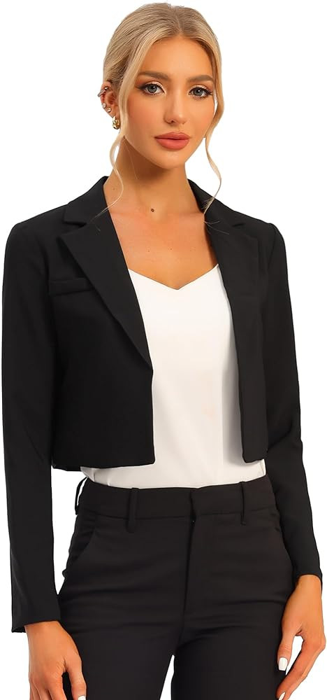 Business Casual Cropped Blazer Jacket | Amazon (US)