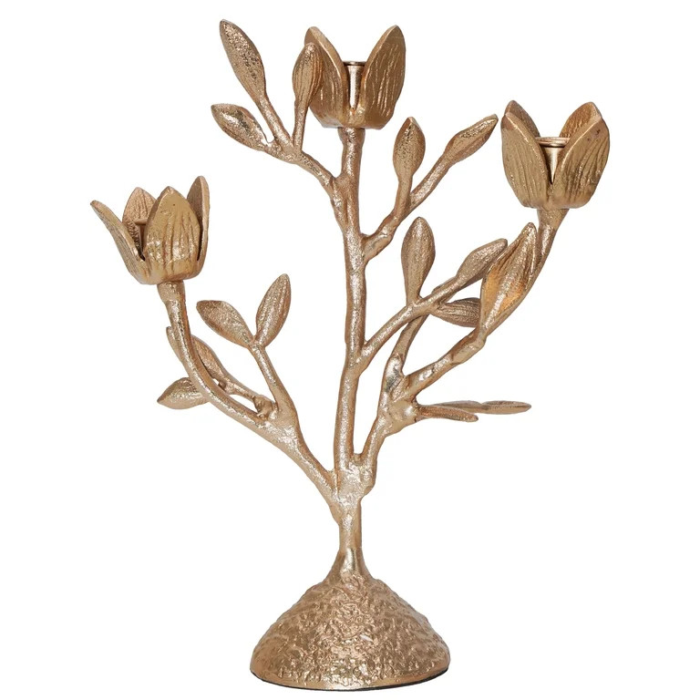 My Texas House Gold 12" Candle Holder for Indoor Halloween Decor | Walmart (US)