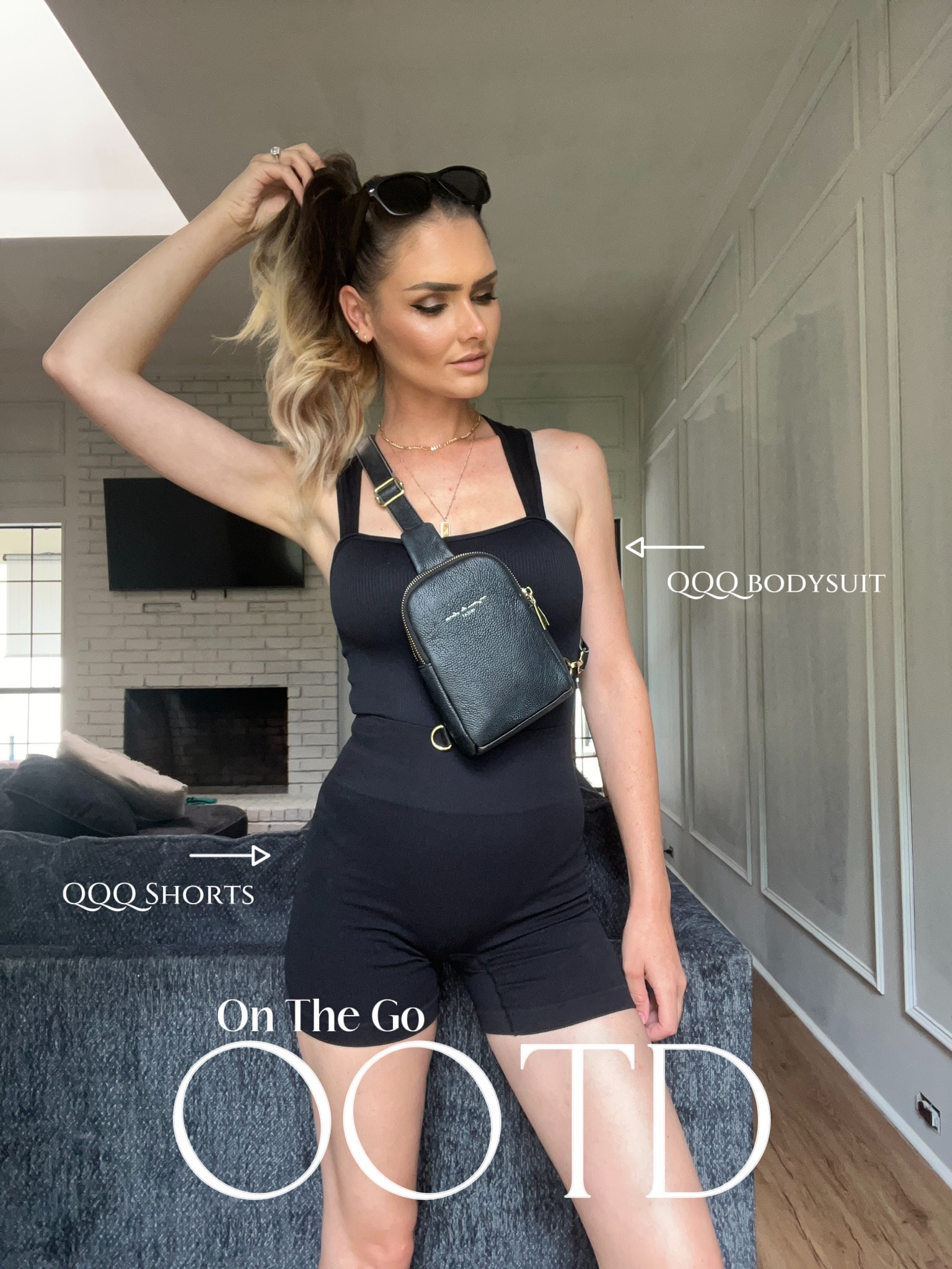 Simple OTG OOTD Mom Style #momstyle #busymomstyle #blacktwopieceset #blackset #squareneckline #blackribbedbodysuit #ribbedbodysuit 

#LTKStyleTip #LTKActive #LTKFindsUnder50