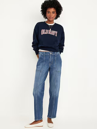 High-Waisted OG Loose Utility Jeans | Old Navy (US)