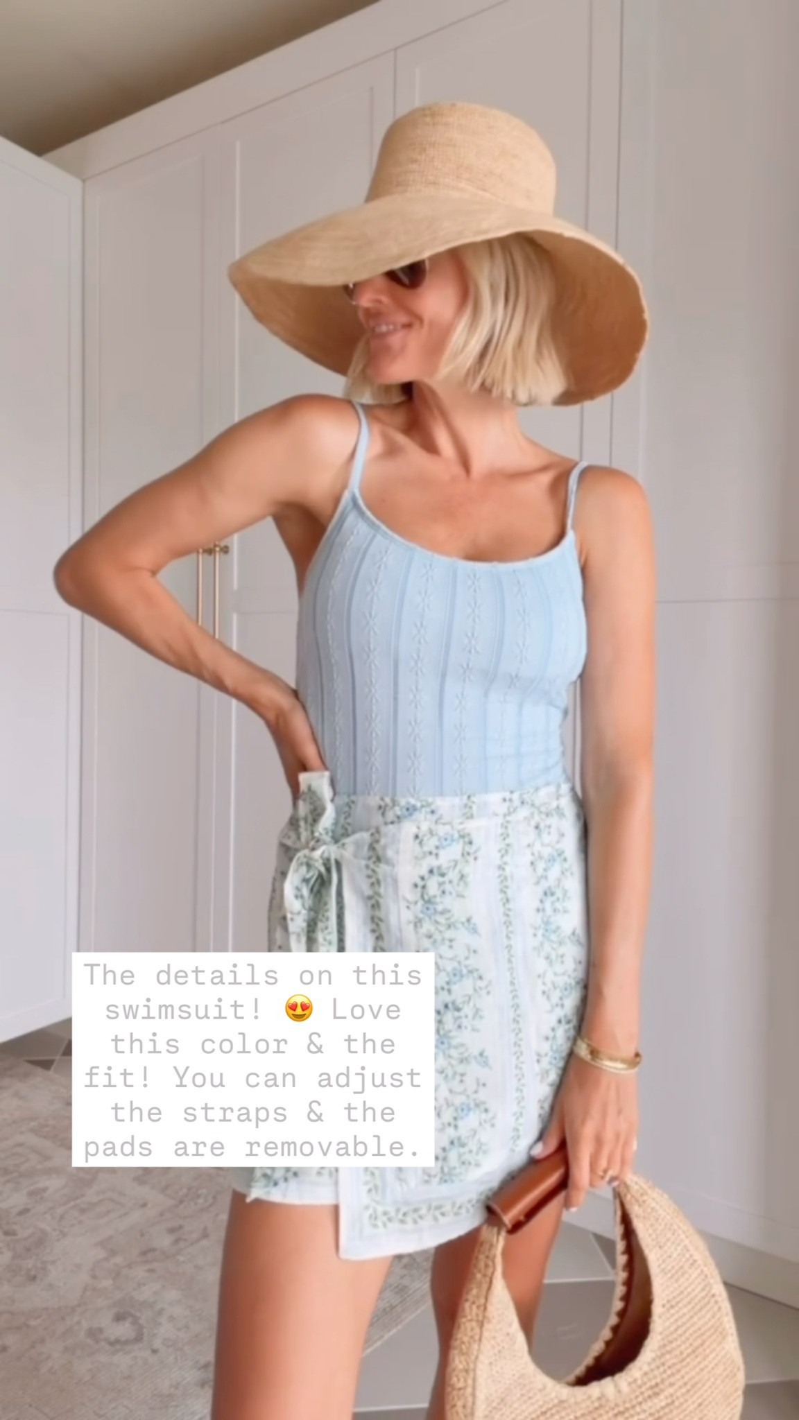 Cannot believe this swimsuit is from Target! It reminds me of a brand that’s at a much higher price point! This one is under $50! 👏🏼 Wearing size M in swimsuit!

Loverly Grey, Target, swimsuit, resort wear, cover up, straw hat 

#LTKSwim #LTKSeasonal