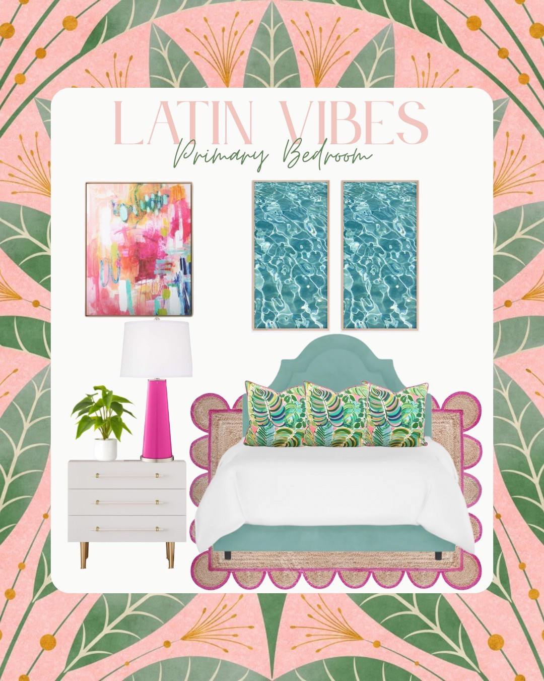 Where the ocean breeze meets pink dreams 💕🌊 This bedroom is giving major Latin flair with a side of coastal cool—think sunset margaritas, salsa beats, and tropical charm. Every detail says ‘vacay mode,’ but make it fabulously fiery. Who says relaxing can’t come with a little sabor! 🌴🔥💓

#bedroom #bedroomdecor #bedroomdesign #bedroominspo #bedroomgoals #masterbedroom #bedroomideas #bedrooms #bedroominspiration #bedroominterior #bedroomstyling #bedroomstyle #bedroomfurniture #bedroommakeover #bedroomdecoration #homedecor #interiordesign #homeinspo #dreambedroom 
