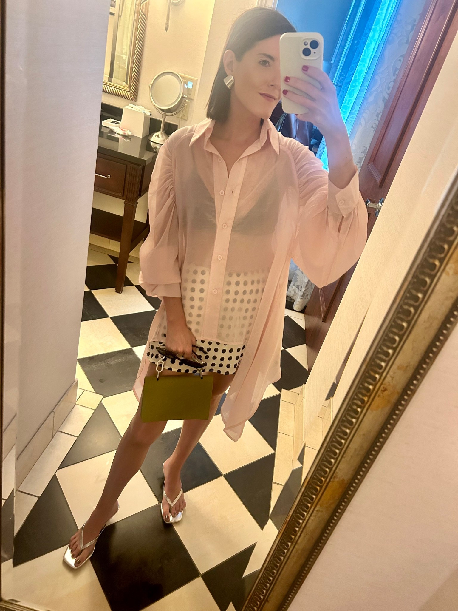 Top - Beulah 
Skort - Abercrombie 
Purse - AllSaints 
Earrings and Shoes - Amazon 

#LTKFindsUnder100 #LTKStyleTip #LTKFindsUnder50