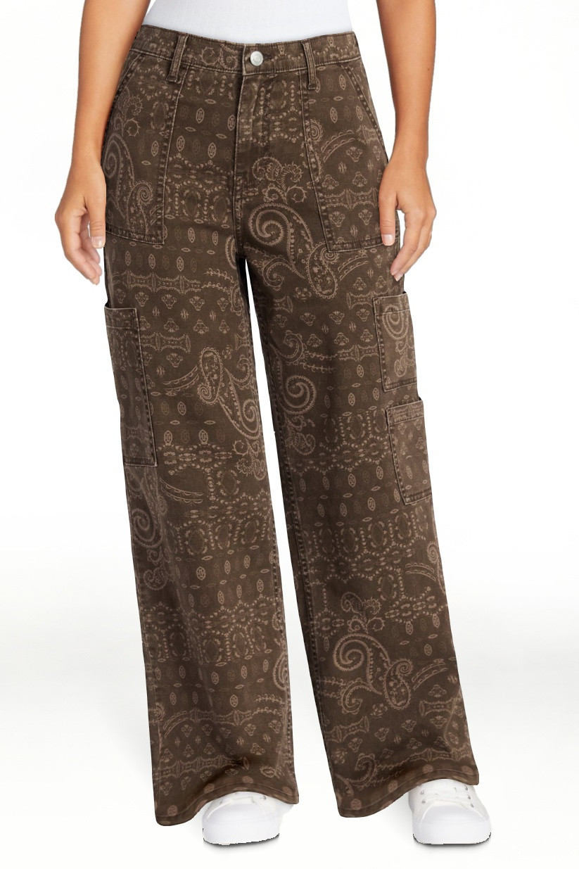 No Boundaries Women's Wide Leg Cargo Pants, 31.5" Inseam, Sizes XXS-4X | Walmart (US)