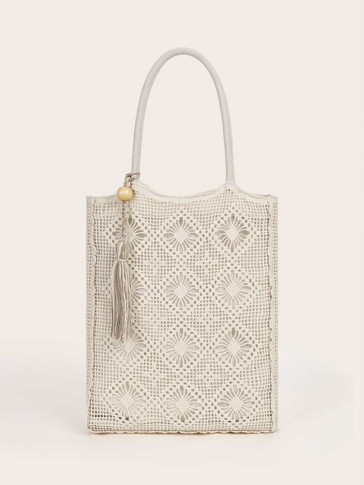 Tassel Decor Tote Bag | SHEIN