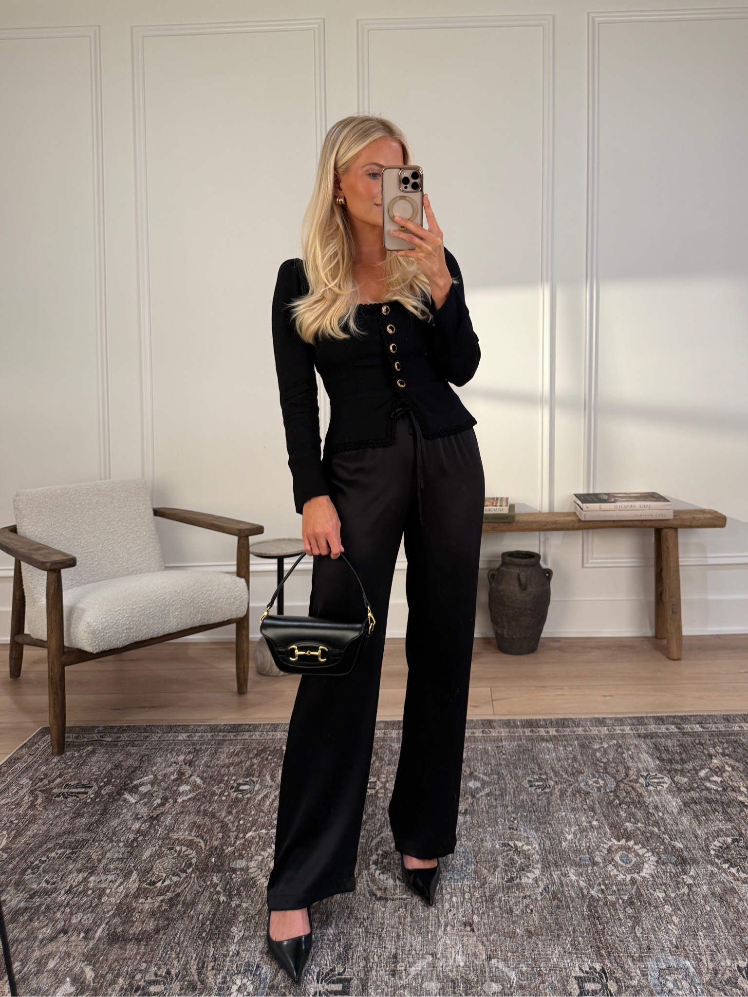 Thanksgiving outfit from Anthropologie 🦃 wearing a size 4 in top, small in pants, shoes run tts! #kathleenpost #thanksgivinglooks #anthropologie #anthropartner @anthropologie

#LTKStyleTip #LTKSeasonal