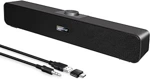 VOTNTUT Computer Speakers,Wired USB Desktop Speaker,Stereo USB Powered Mini Sound Bar Speaker for... | Amazon (US)