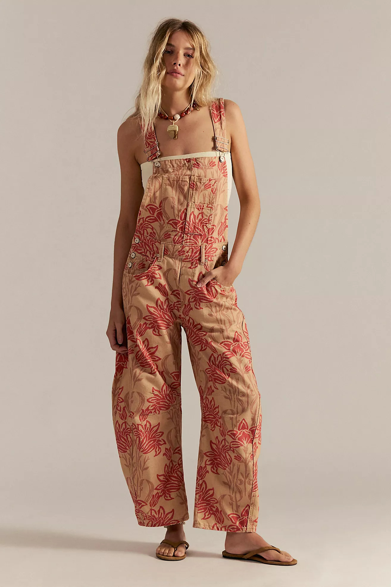 We The Free Good Luck Printed Overalls | Free People (Global - UK&FR Excluded)