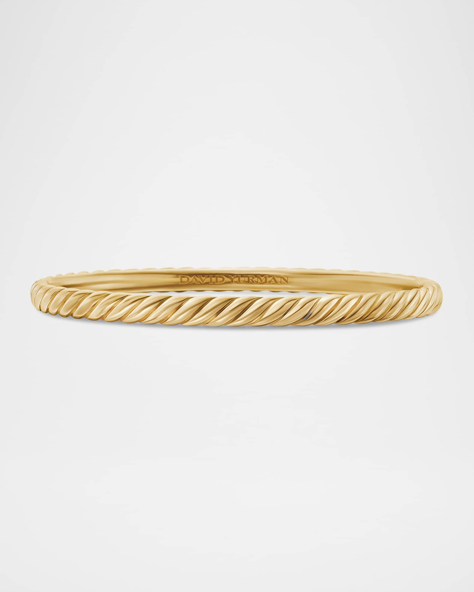 Sculpted Cable Bracelet in 18K Gold, 4.5mm | Neiman Marcus