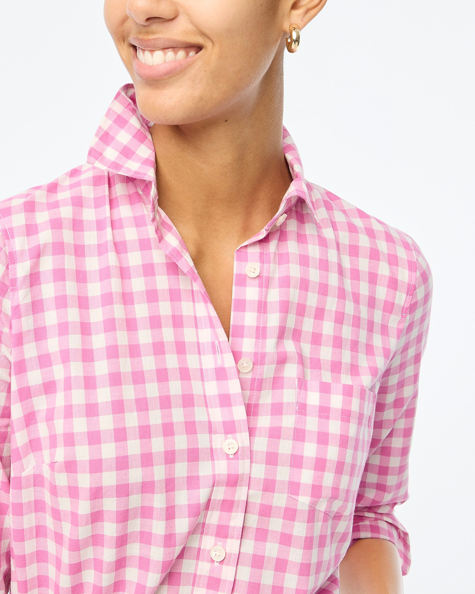 Gingham lightweight cotton shirt in signature fit | J.Crew Factory