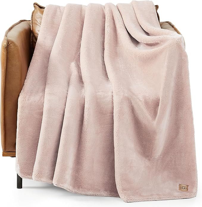 UGG 11065 Whitecap Plush Flannel Oversized Reversible Fleece Throw Blanket Comfortable Lightweigh... | Amazon (US)
