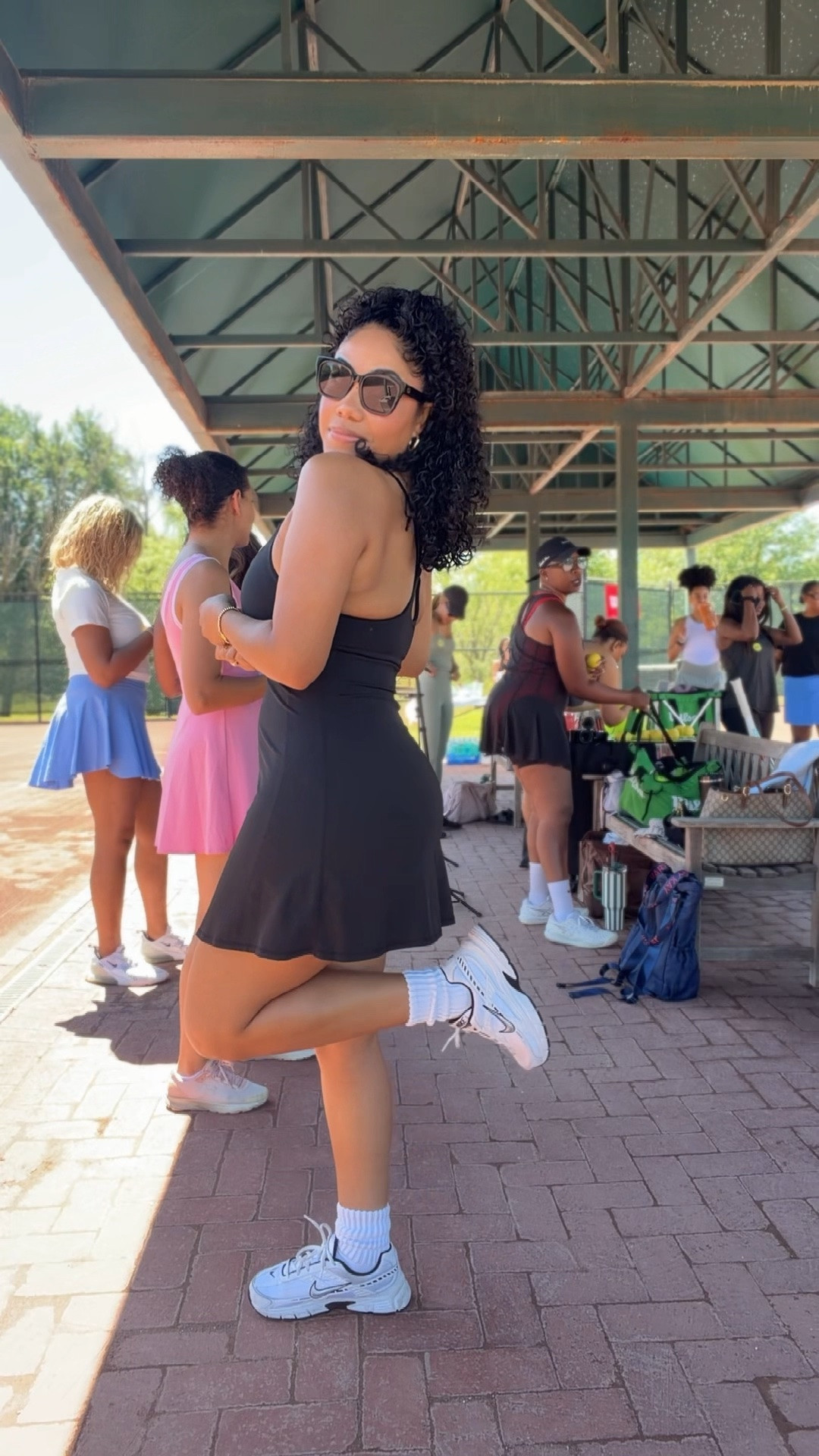 Not me accidentally serving tennis girlie aesthetic 🎾🖤

This dress was cute, supportive, comfortable, AND survived me pretending I knew what I was doing on the court 😂 I paired it with my Gucci sunnies, Nike Initiators, slouch socks, and my favorite little sporty accessories for the full tennis girlie moment.

Also… can we talk about how flattering active dresses are? Because now I want one in every color. Linking everything on my LTK 🤍

#LTKStyle #TennisOutfit #SportyChic #AthleisureFashion #NikeInitiators #TennisCore #SummerStyle

#LTKActive #LTKfitnessgoals #LTKootd