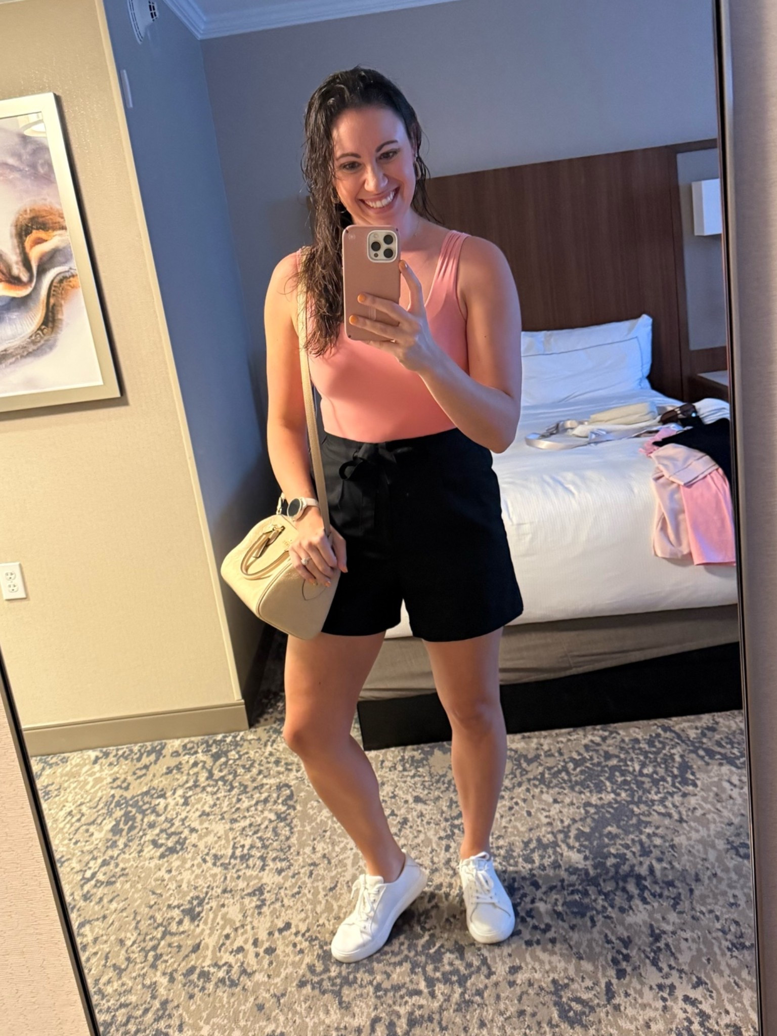 I love a high waisted short and bodysuit for all things summer! Perfect for casual days and traveling around a city! It’s a great outfit that fits most places so super versatile for everything!

#LTKgrwm #LTKootd #LTKSeasonal