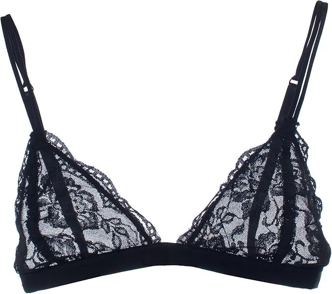 URBAN K Womens Semi Sheer Lace Sexy Bralette | Amazon (US)