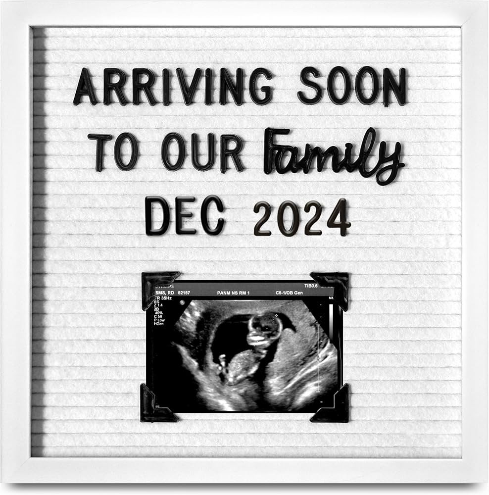 10x10 Inch All White Felt Letter Board, Precut Changeable Letter Board Baby Announcement Board Le... | Amazon (US)