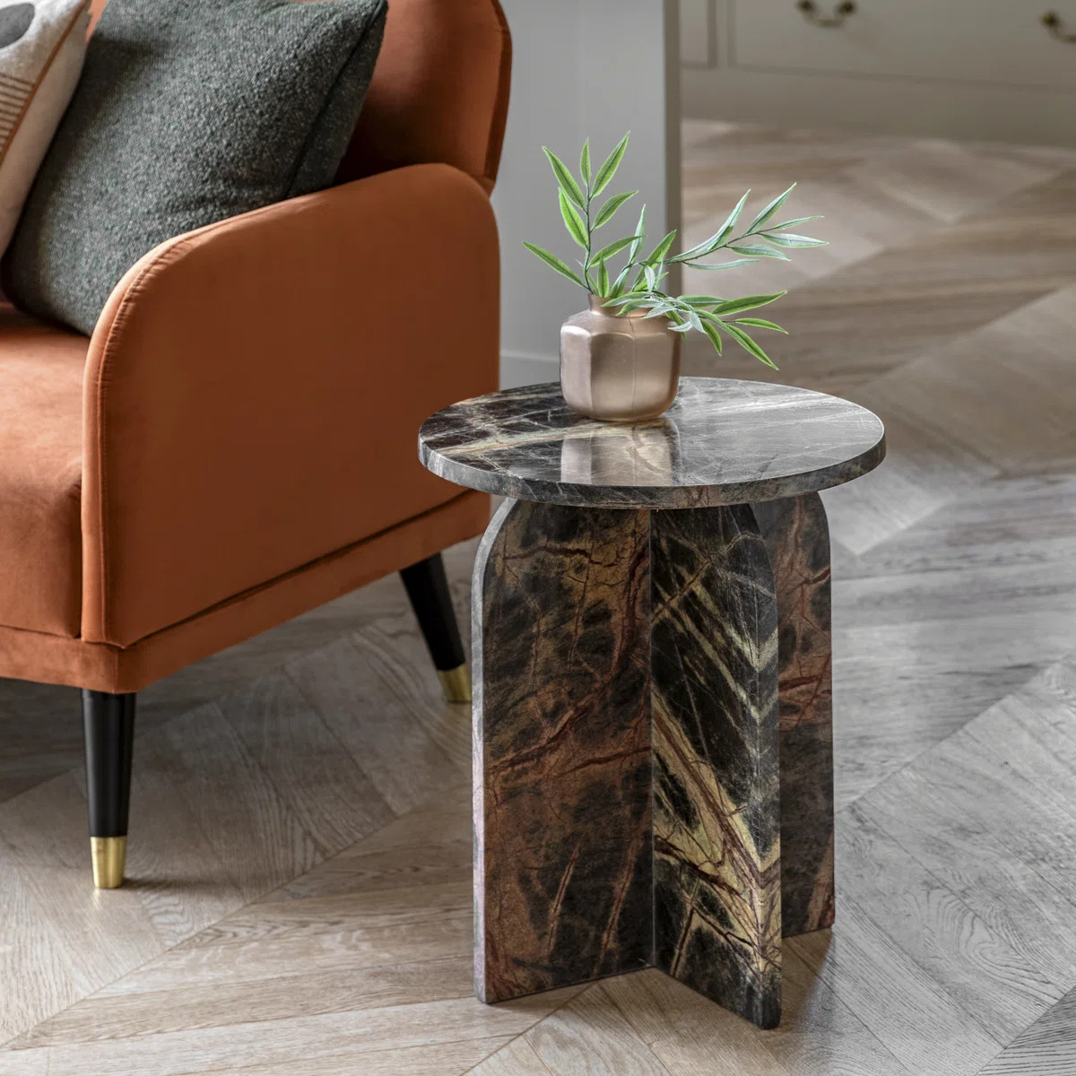 Amalfi Marble Side Table | Wayfair UK