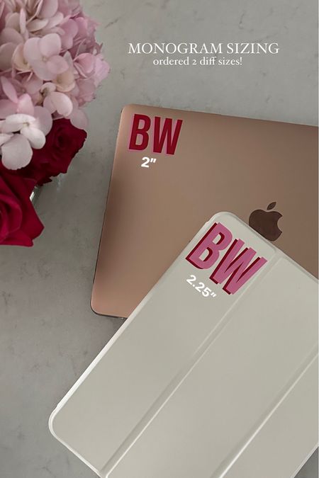 Monogram stickers for iPad, MacBook, kindle, etc. 💕💘🩷

#LTKfindsunder50 #LTKGiftGuide #LTKMostLoved