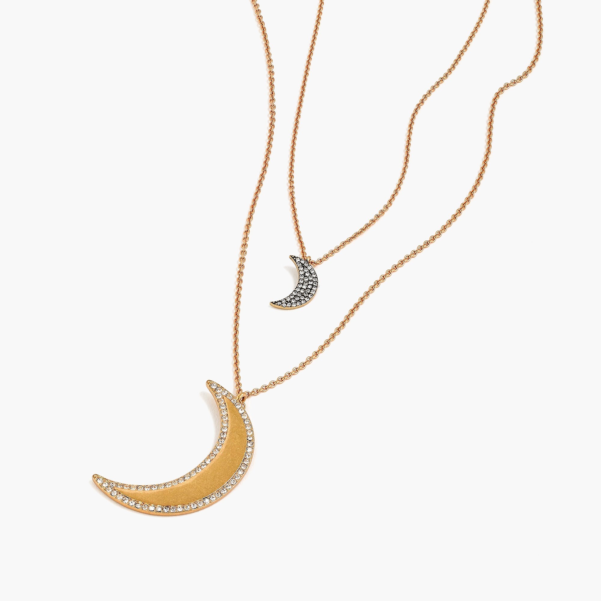 Pavé moon necklace | J. Crew US
