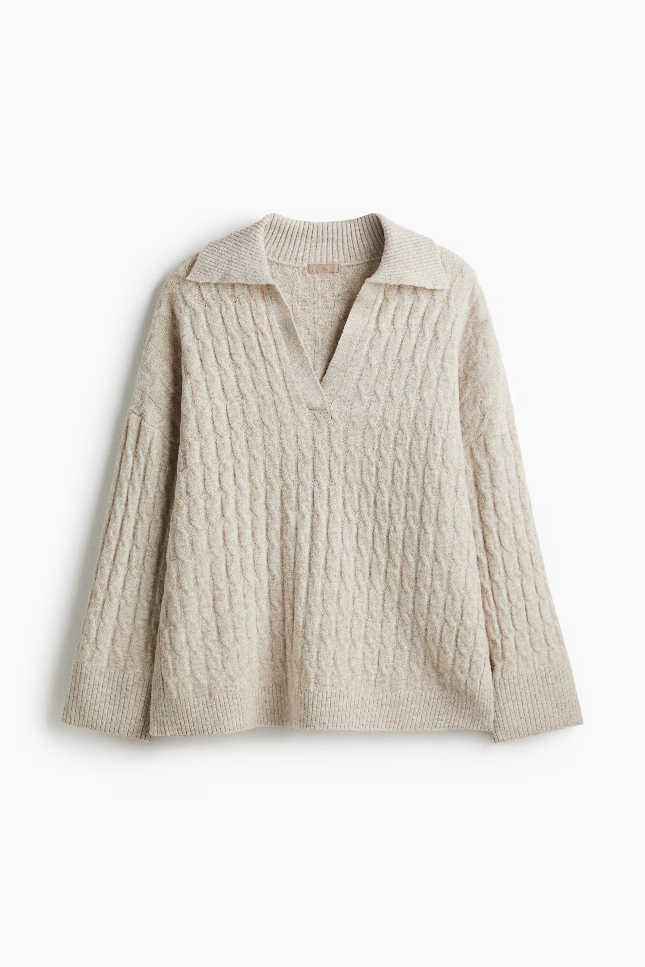 Cable-Knit Polo Sweater | H&M (US + CA)
