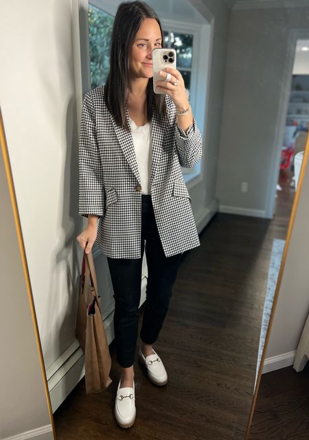 Teacher outfit by a teacher 👩🏻‍🏫 Wearing an xsmall in blazer & top. Best pull on pants size 4.

Teacher style. Work outfit. Workwear. Affordable style.

#LTKunder50 #LTKworkwear #LTKFind