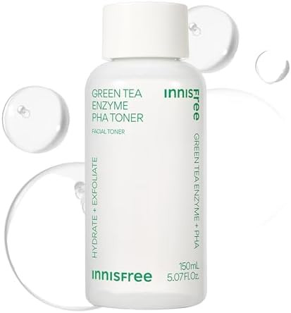 innisfree Green Tea Enzyme PHA Toner with Hyaluronic Acid, Hydrating Korean Exfoliating Essence f... | Amazon (US)